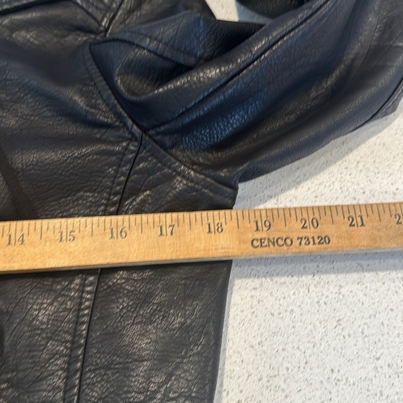 Blank NYC The Essentials Women's Jacket Size M Moto Vegan Black Leather Chrome - Picture 13 of 16